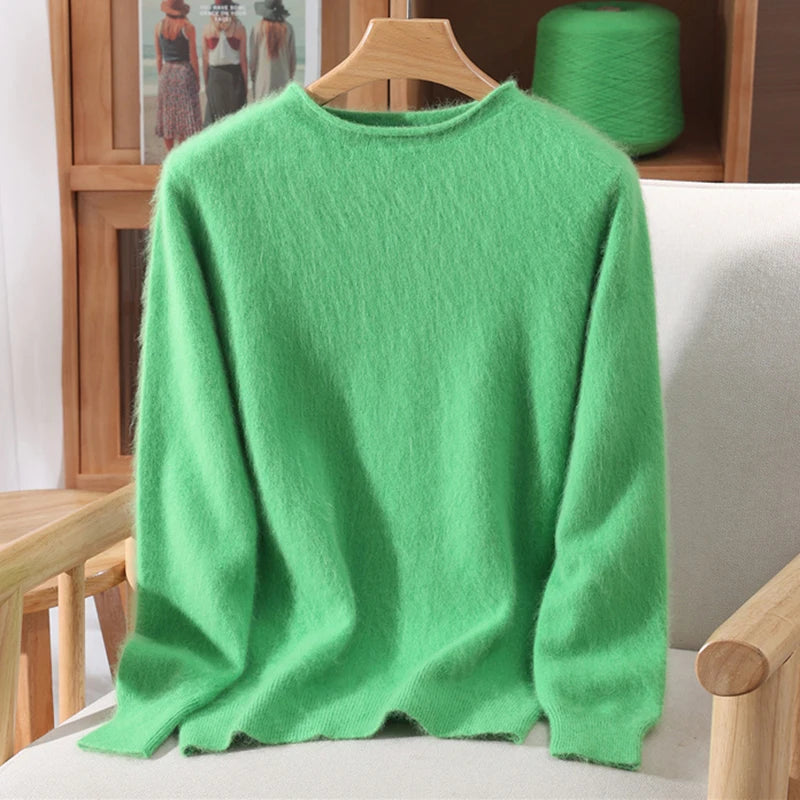 Women's Soft Knit Crew Neck Sweater, Basic Pullover