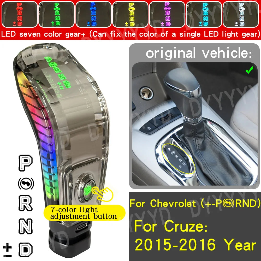 For Chevrolet Cruze Kopac Orlando Car Automatic Transmission New Leather Gear Stick Head Shift Gear Rod Shifter Gear Shift Knob