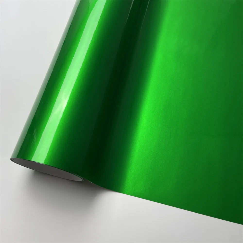 Glossy Candy Vinyl Metallic Wrap Film Red Blue Grey Silver Motorcycle Adhesive Sticker Waterproof For Car Accessories Decals