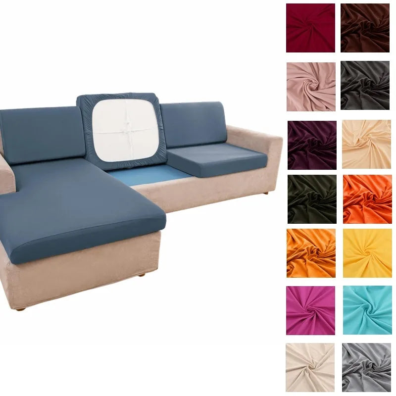 Summer Silk Spandex Seat  Sofa Cushion Cover Pad Protect 2026 Living Room Couch Slipcover 1 2 3 4 Seater Sofa Seat Covers