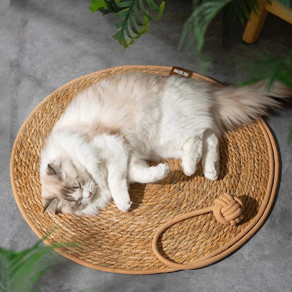 Large Rattan Cat Scratching Board - Natural Vine Sofa Protector – photo 4
