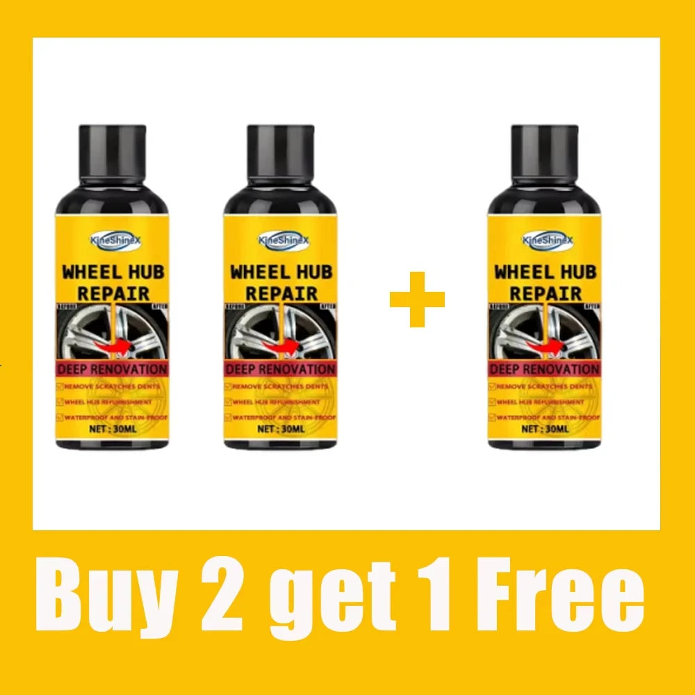 Car Wheel Rim Scratch Refurbishment Paste, Tire Rim Scratch Paint Repair Paste - Black And White Silver Aluminum Alloy Rim/988v*