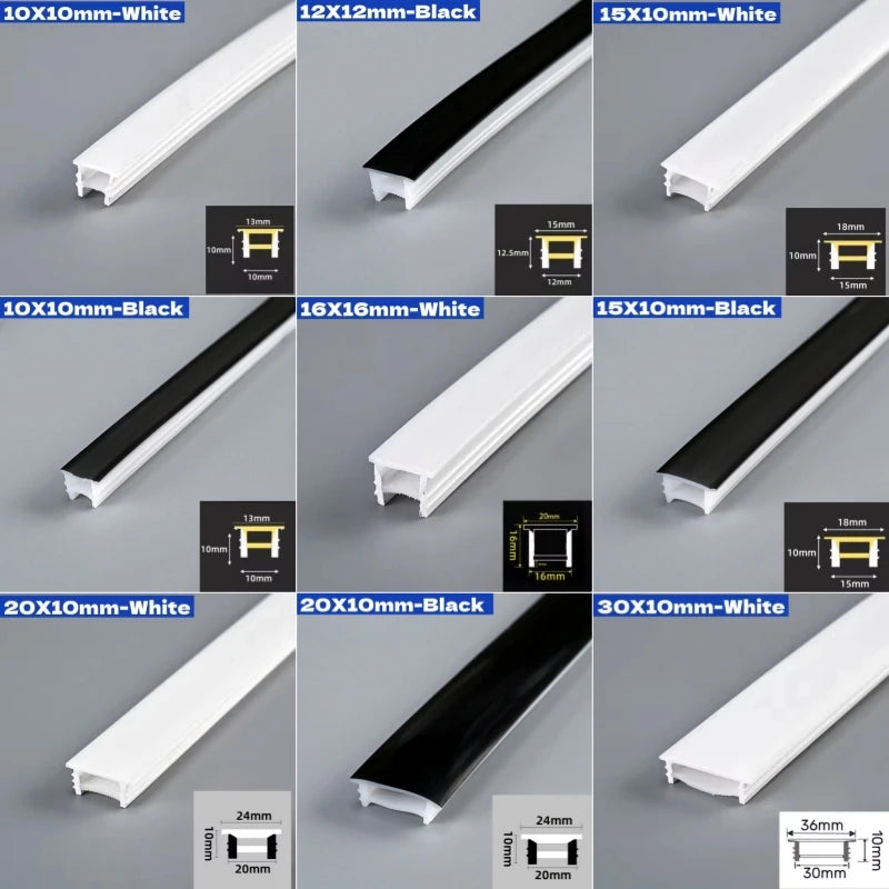 Flexible LED Neon Rope Diffuser Channel — WS2812B Compatible