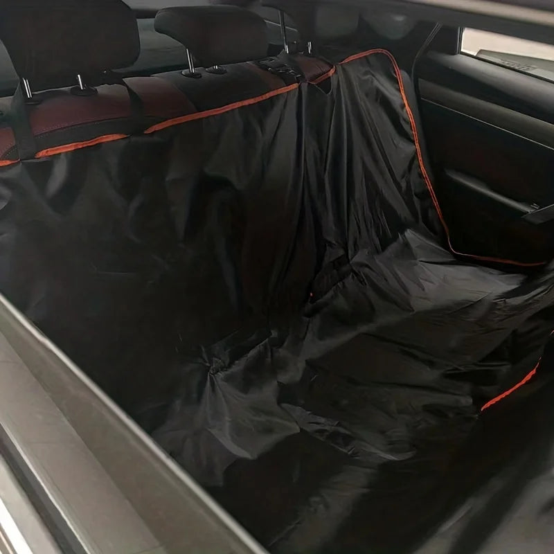 Foldable Waterproof Pet Car Seat Cover with Safety Straps