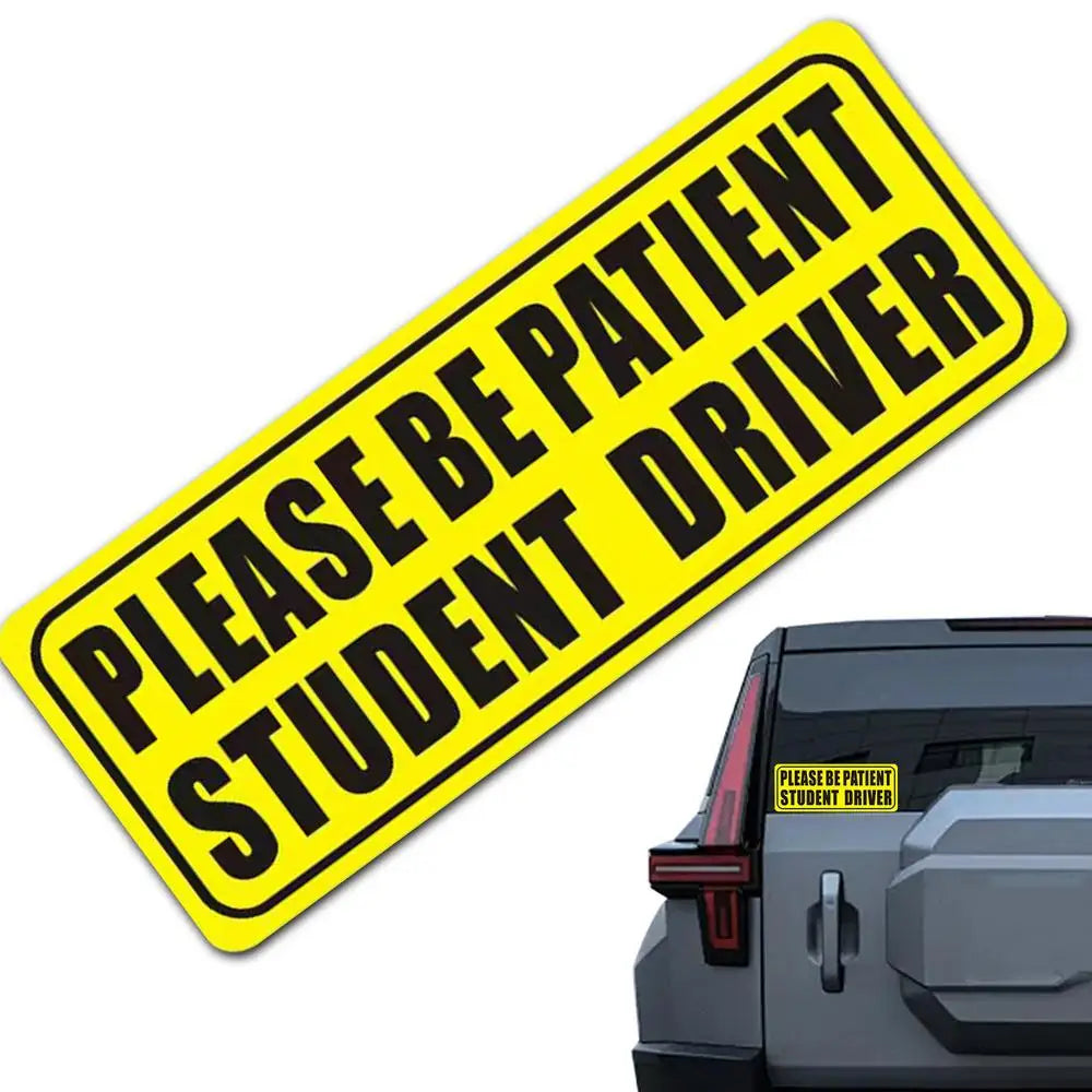 Student Driver Magnet For Car Please Be Patient Student Driver Decal Reflective Novice Driver Sticker Please Be Patient Student