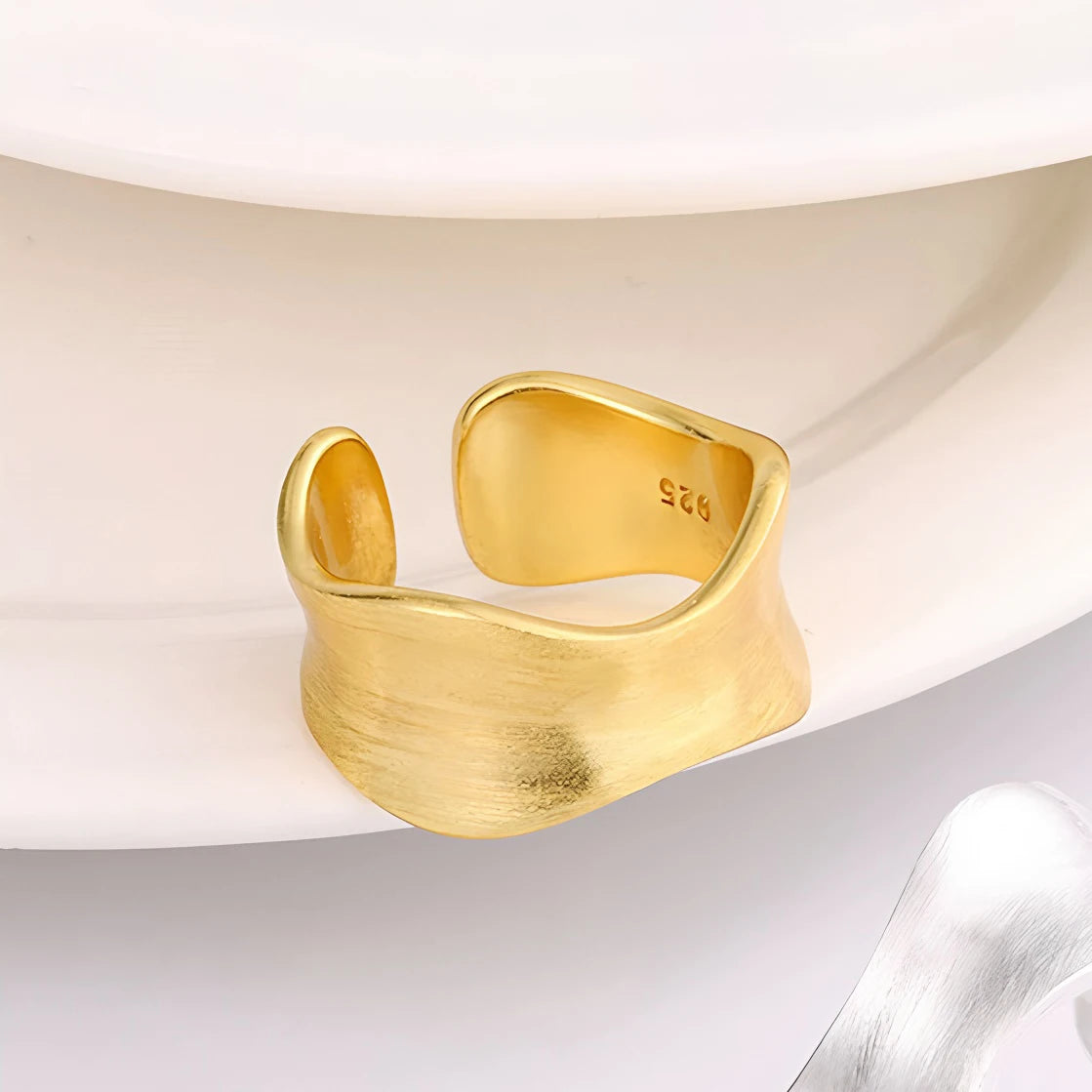PANJBJ 925 Sterling Silver Hollow Out Rings For Women Three Layered Cross Punk Irregular Vintage Jewelry Gift Dropshipping