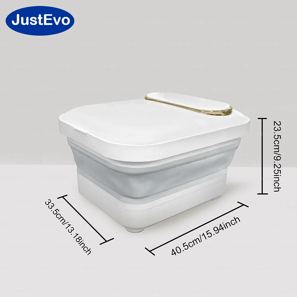 Collapsible Foot Spa Bath — Heated Massager with Bubbles