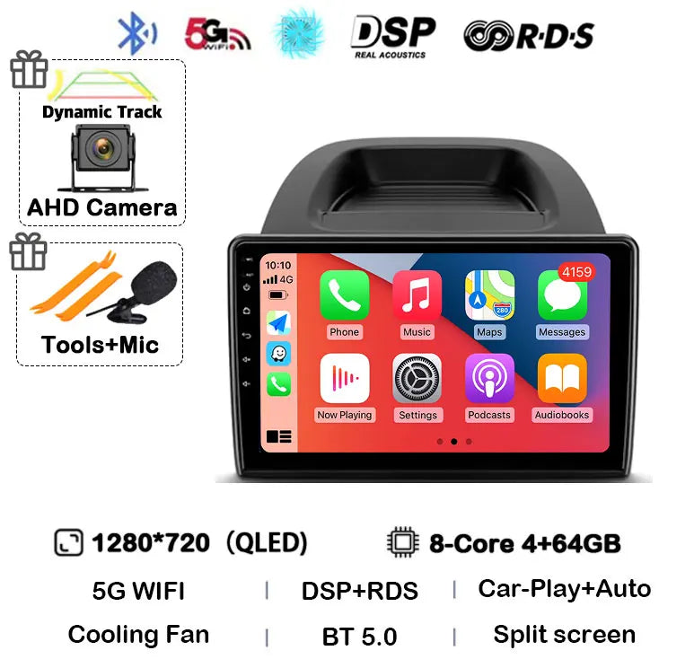 Android 16 Car Radio For Ford EcoSport Eco Sport 2017 2018 - 2023 Carplay Auto GPS Navigation 2 Din Player WIFI+4G Stereo Video