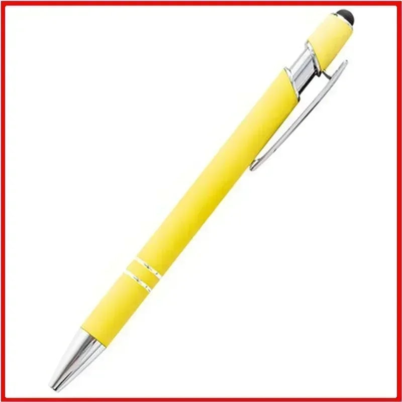 20-200 Pcs Custom Logo Metal Ballpoint Pen Text Engraving Touch Screen Advertising Pen Office School Private Customization Gift
