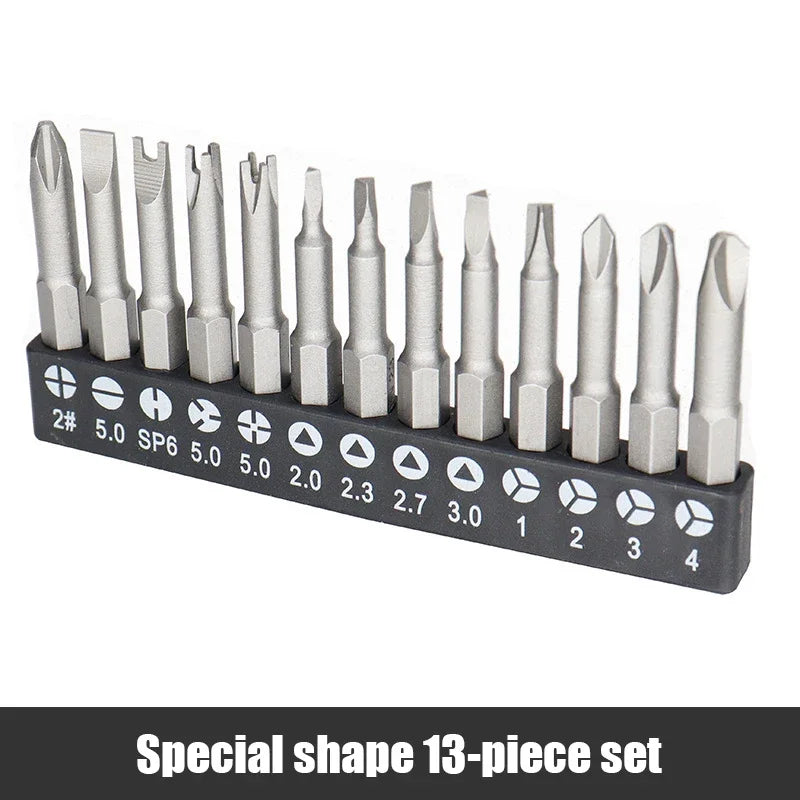 Precision Y U Shaped Triangle Screwdriver Magnetic Bit 1/4in Inner Cross Three Points Screw Driver Security Tip For Power Drill