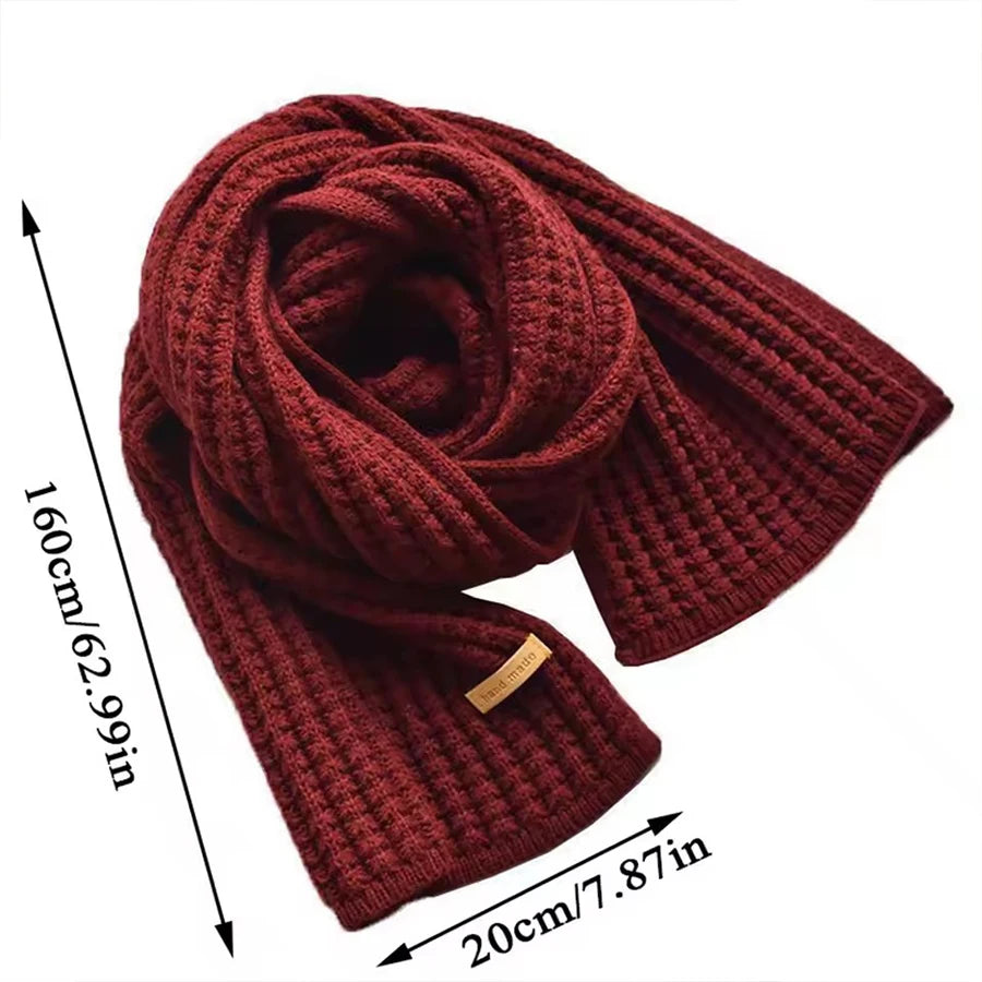 Unisex Chunky Cable Knit Scarf - Long Warm Winter Scarf - photo 6