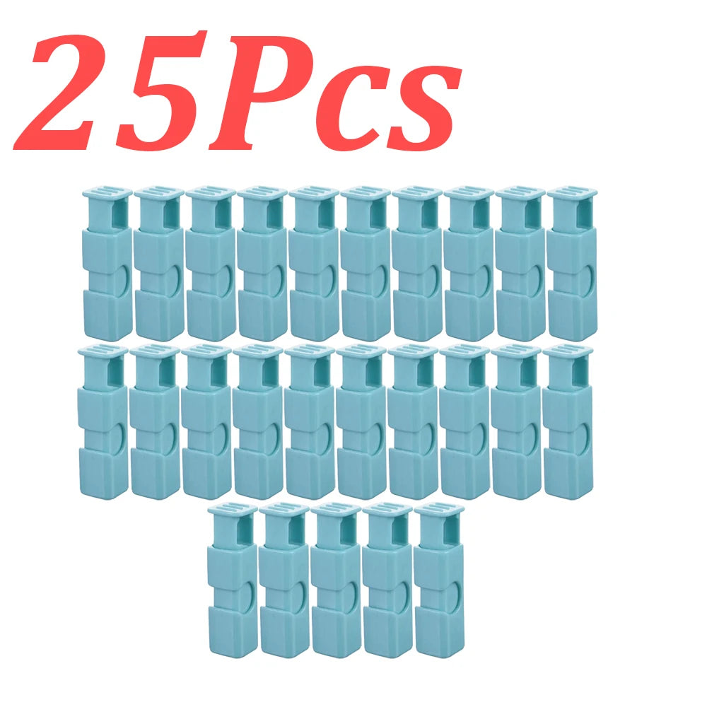 1-60Pcs Food Sealing Clips Squeeze Bread Bag Plastic Bag Sealing Clips Snack Bag Moisture-proof Fresh-keeping Clips Reusable