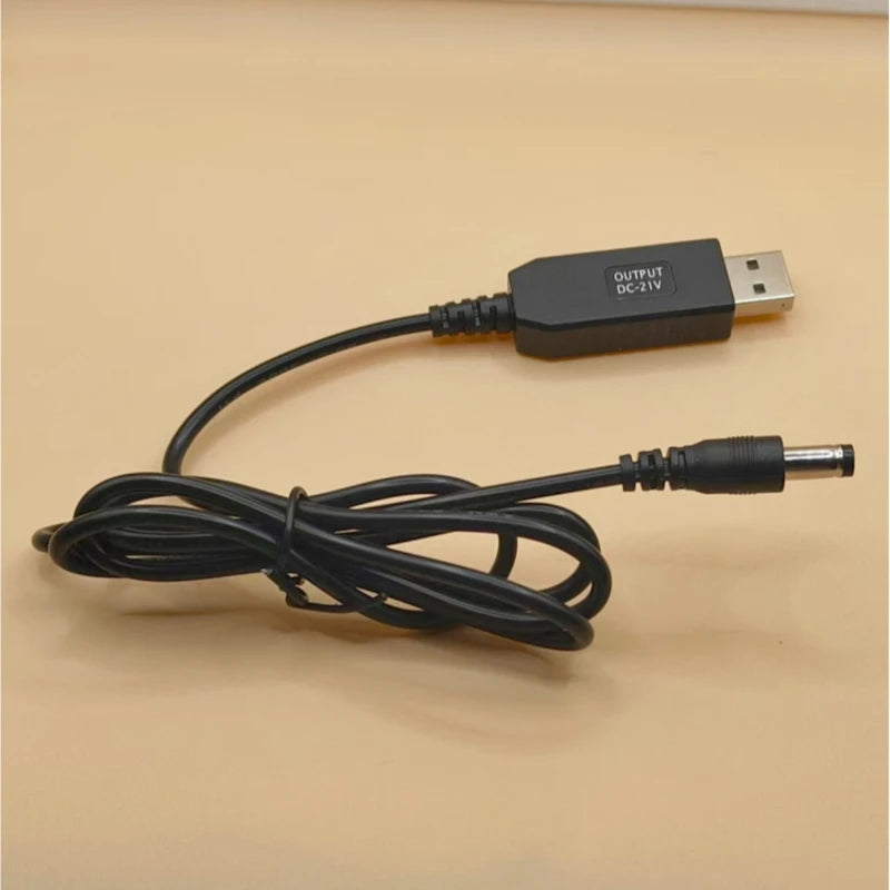 1pc 5V to 21V boost cable 21V battery dedicated charging cable DC interface USB adapter cable charger