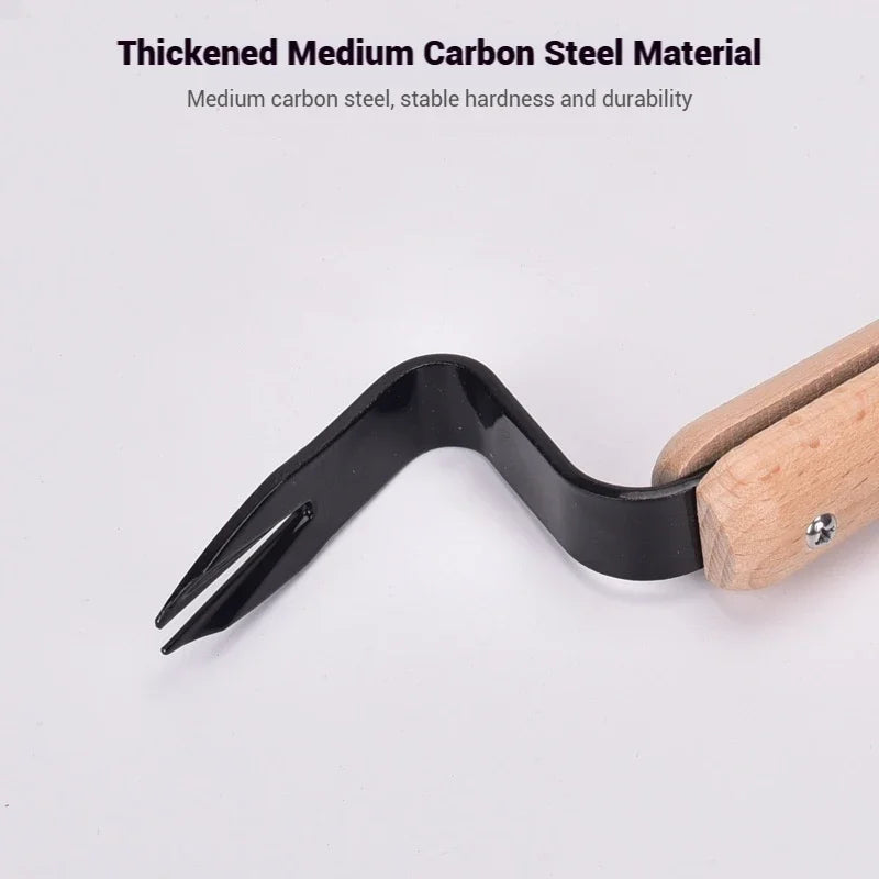Handheld Dandelion Puller & Garden Fork — Durable Metal Weeder