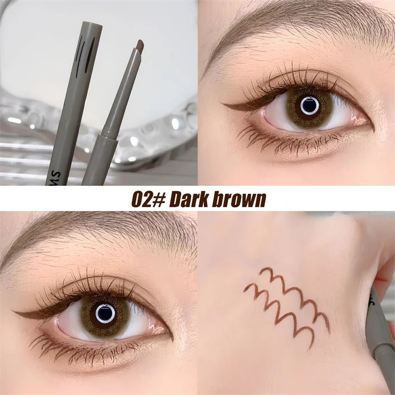 Silky Long-lasting Eye Liner Pencil  Eyeliner Pen Natural Matte Wine Red Eyeliner Easy To Color Waterproof Eye Make Up Cosmetics