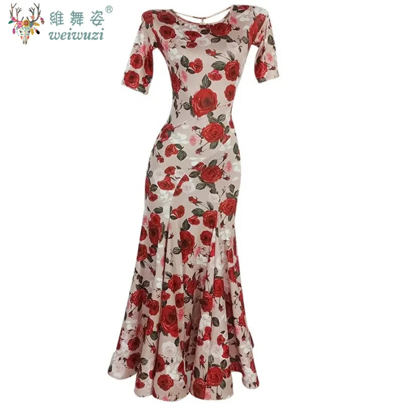 Women's fishbone swing ballroom dress