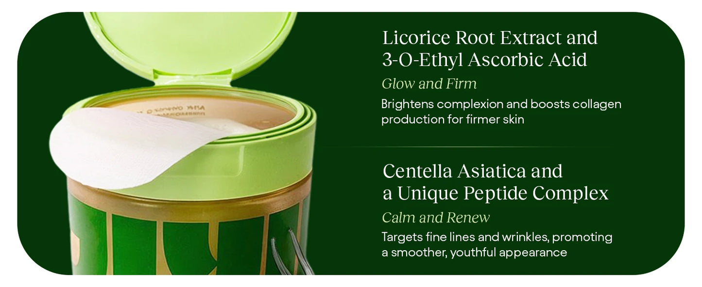 JiYu Toning Polish Pads - Korean Skincare for Dark Spots, Wrinkles & Dull Skin - Hydrating Facial Treatment with Snail Mucin,