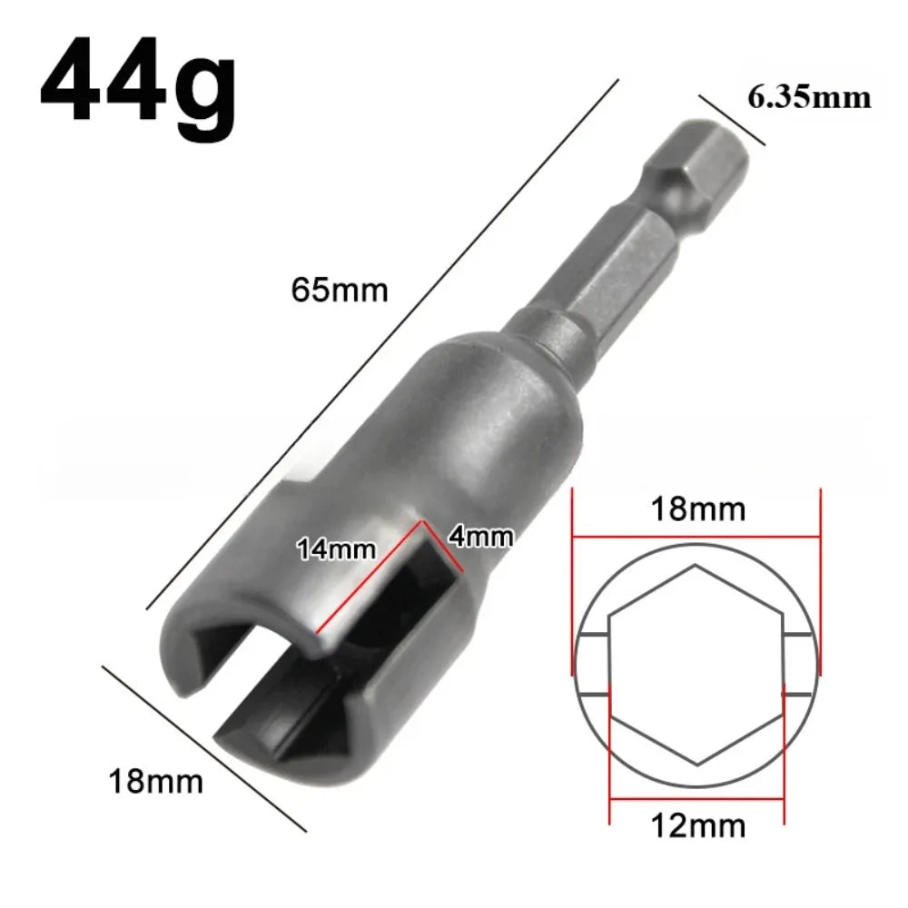 80/65mm 1/4” Hex Shank Wing Nut Driver Set Slot Wing Nuts Drill Bit Socket Wrenches Powerful Socket Inner Hexagonal Wrench