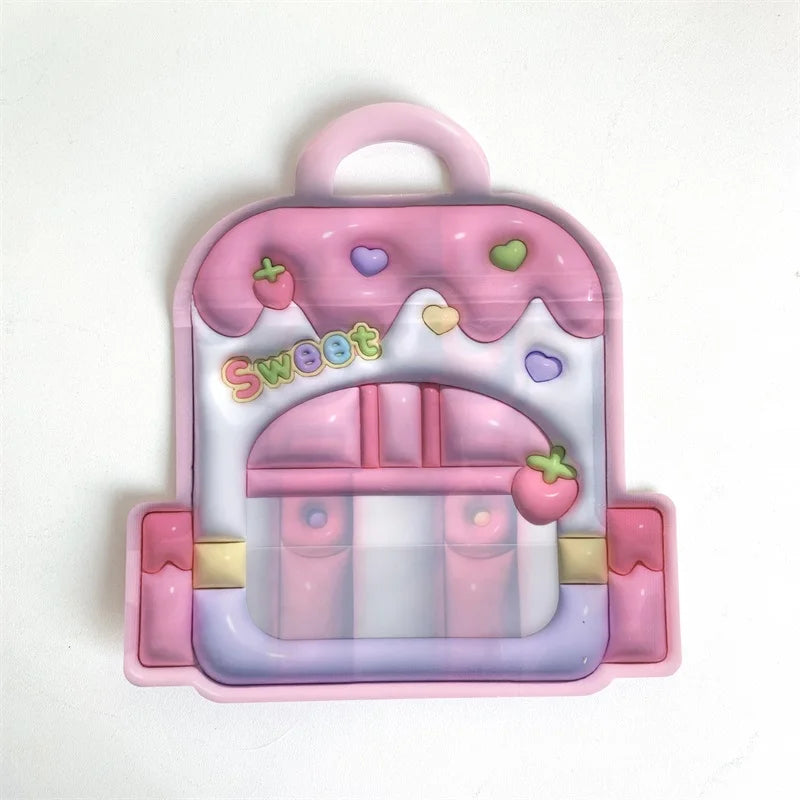 10/50PCS Zipper Cartoon Storage Bag Cute 3D Cartoon Backpack Small Items Storage Bag Valentine Day Birthday Gift Packaging Bag