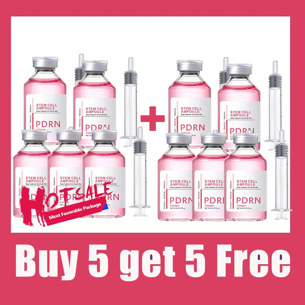 Facial Serum Anti-Aging PDRN Stem Cell Ampoule Essence Collagen Boost Firming Hydrating Skin Renew Brightening