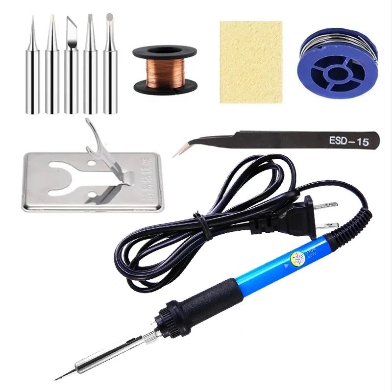 Multi-Kit Option Adjustable Temperature Electric Soldering Iron 60W Electric Soldering Iron Set Welding Solder Repair Tool