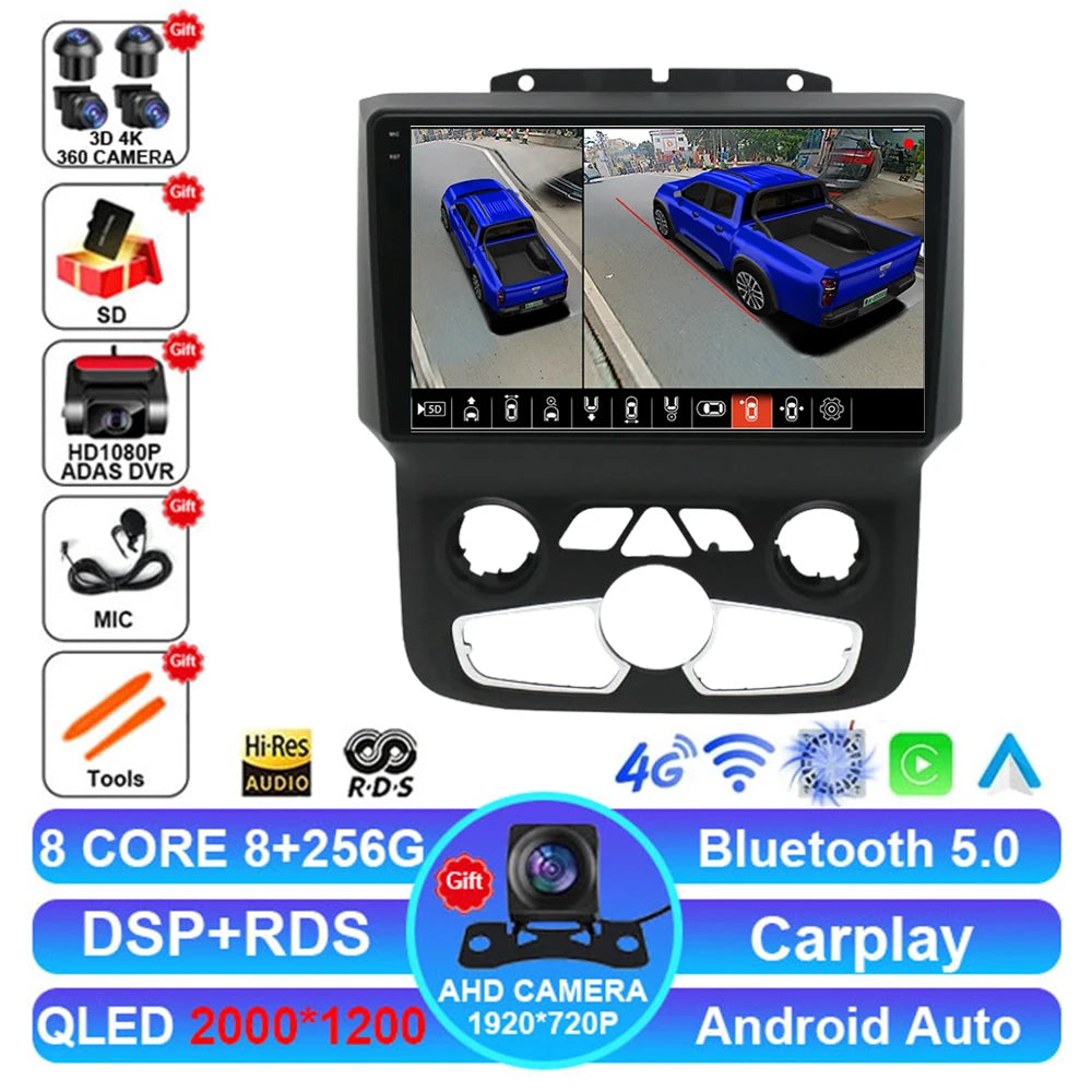 Android 15 Car Radio for Dodge RAM 1500/2500 2013-2019 - CarPlay & 4G LTE