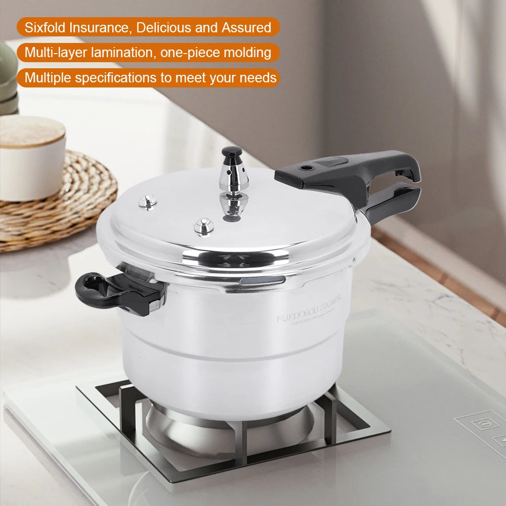 Large Aluminum Pressure Cooker with Steaming Plate - Fast Cooking