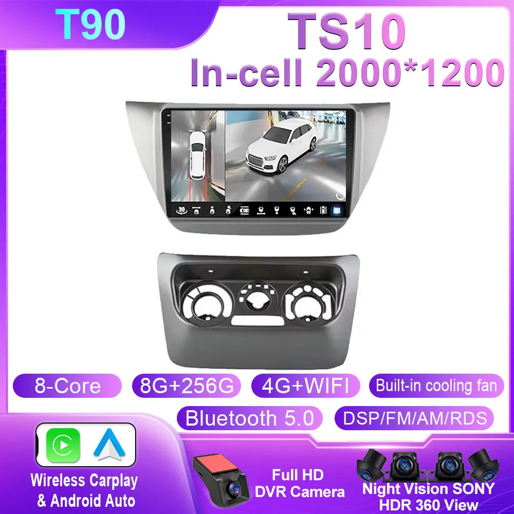 Car Stereo with Apple CarPlay & Android Auto, Compatible with Mitsubishi Lancer 9 CS (2000-2010)