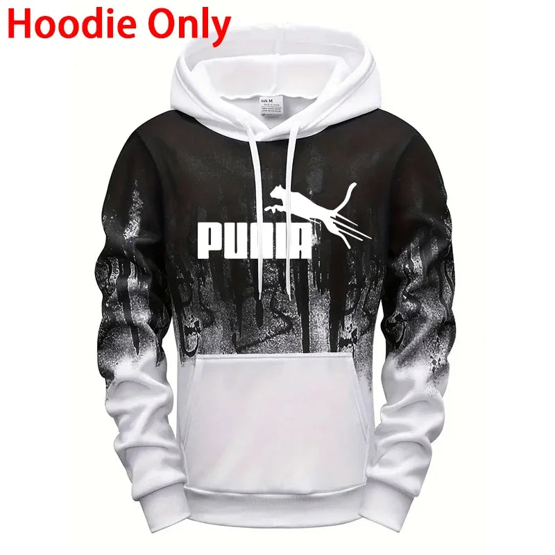 Hooded Sweatshirt and Sweatpants Outdoor Sports Jogger Suit Men's Set/Hoodie/Pants Autumn Winter Daily Casual Fashion Sportswear