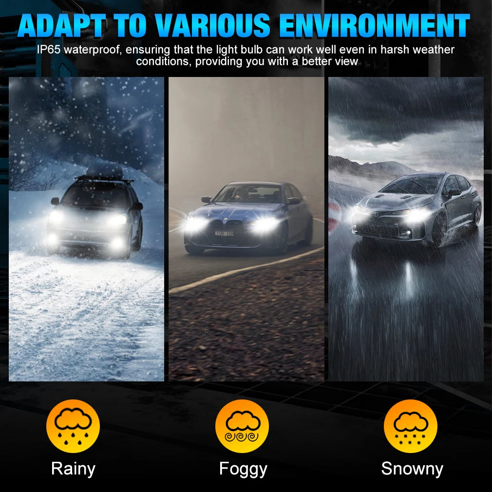 XSTORM H7 LED Lights Bulbs 150W 60000LM H1 LED Headlights Canbus H4 LED Headlights Car Turbo Lamps  6000K 12V Automobile ﻿ ﻿