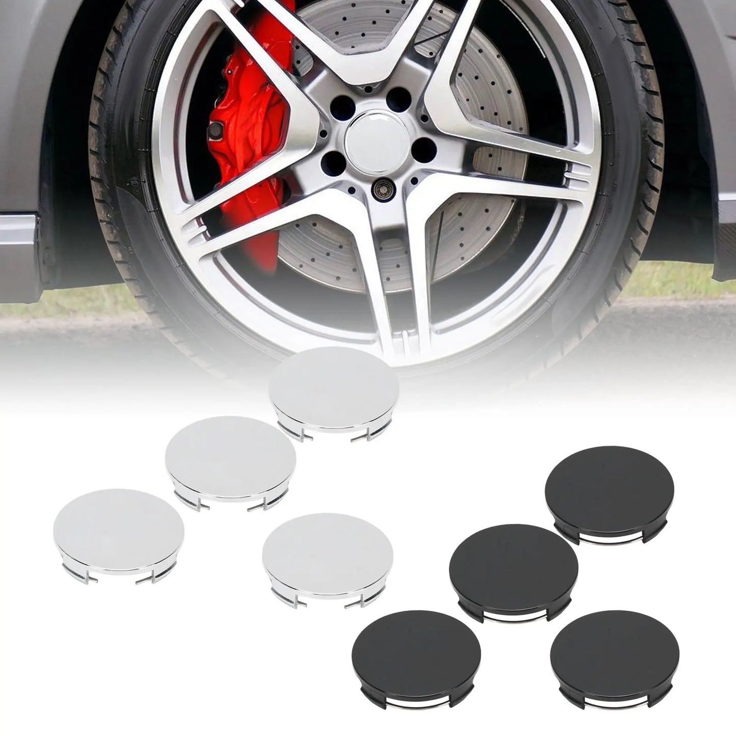 4PCS 65MM 2.6 Inch Wheel Center Caps Anti Falling Fastening 62.2mm ID Universal Hub Center Cover Car Wheel Hub Center Cap new