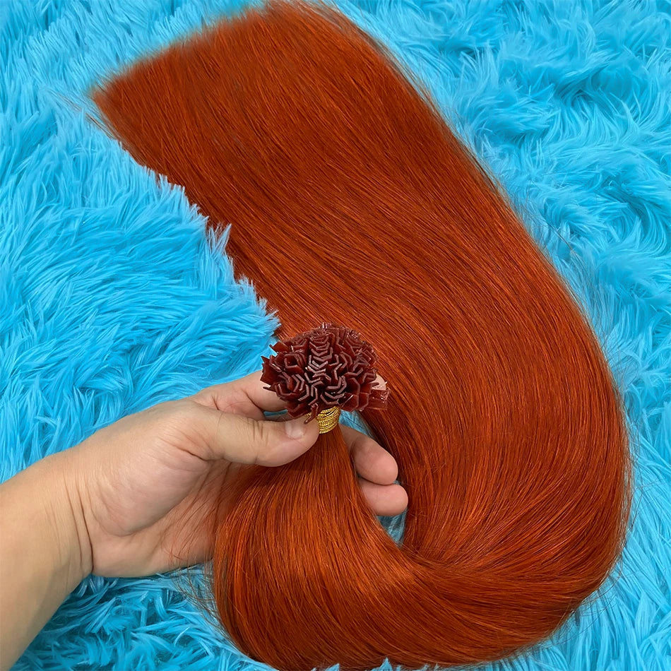 V Tip Human Hair Extension Fusion Hair Silky Straight Dark Brown Pre Bonded V Shape Keratin Hair Vietnamese Remy Hair For Salon