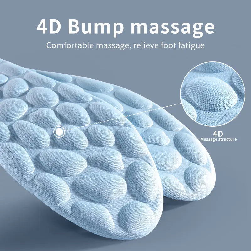 4D Cloud Sports Insoles – Shock Absorbing, Breathable PU Shoe Inserts