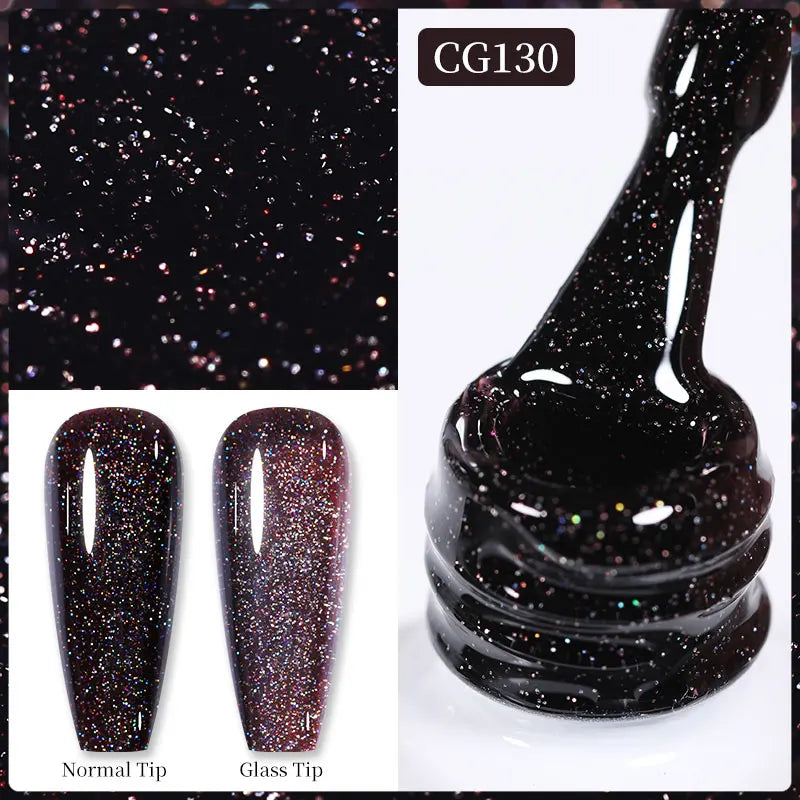 BORN PRETTY Christmas Green Glitter Gel Nail Polish 10ml Sparking Red Glitter White Gold Silver Santa Winter Snowflake Soak Off