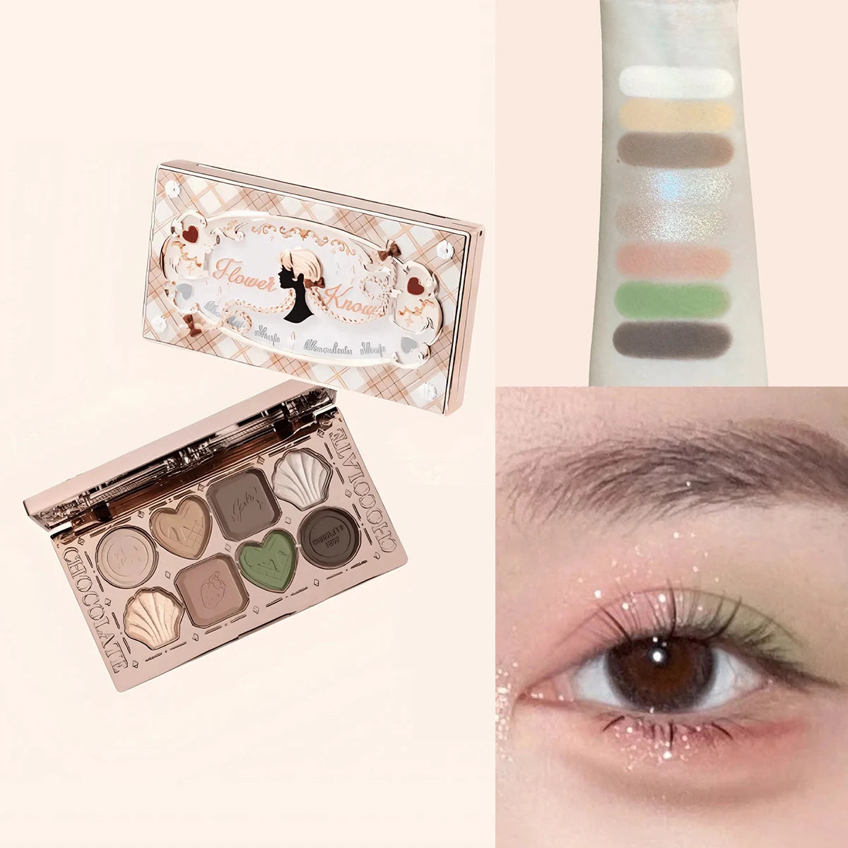 Flower Knows 2026 Bunny Garden Makeup Palette – Cute Rabbit Eyeshadow, Blush & Highlight All-in-One