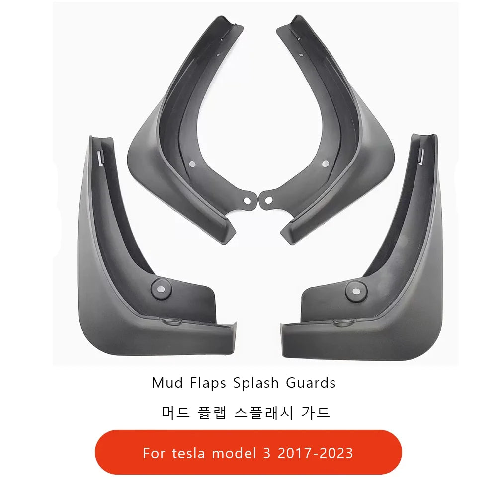 4Pcs/set Mud Flaps Splash Guards For Tesla Model 3 2026-2026 2026 2026+ Front Rear Wheel Mudguard Guard Fender