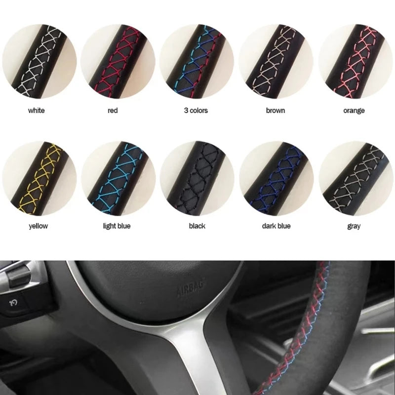 Customized Car Steering Wheel Braid Cover Leather For Toyota Avalon Camry 2018-2019 Crown 2018-2019 Corolla 2018-2020 RAV4 2019