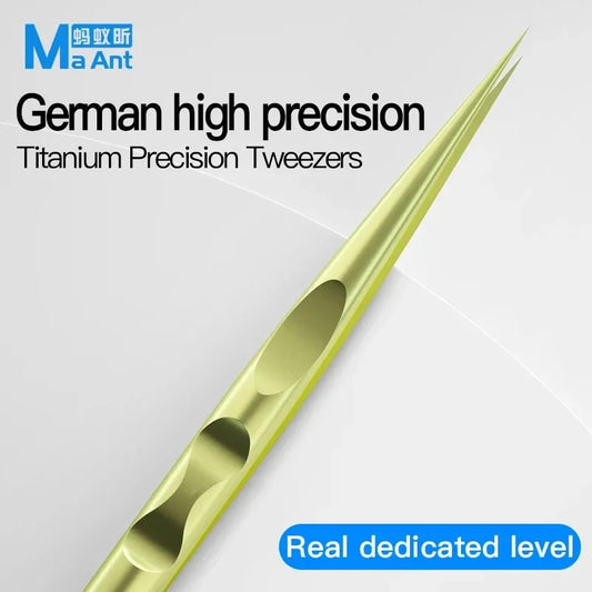 MaAnt TA-1 TA-2 High-Precision Titanium Alloy Tweezers Stainless Steel Phone Mainboard Copper Wire Repair Non-Magnetic Forceps