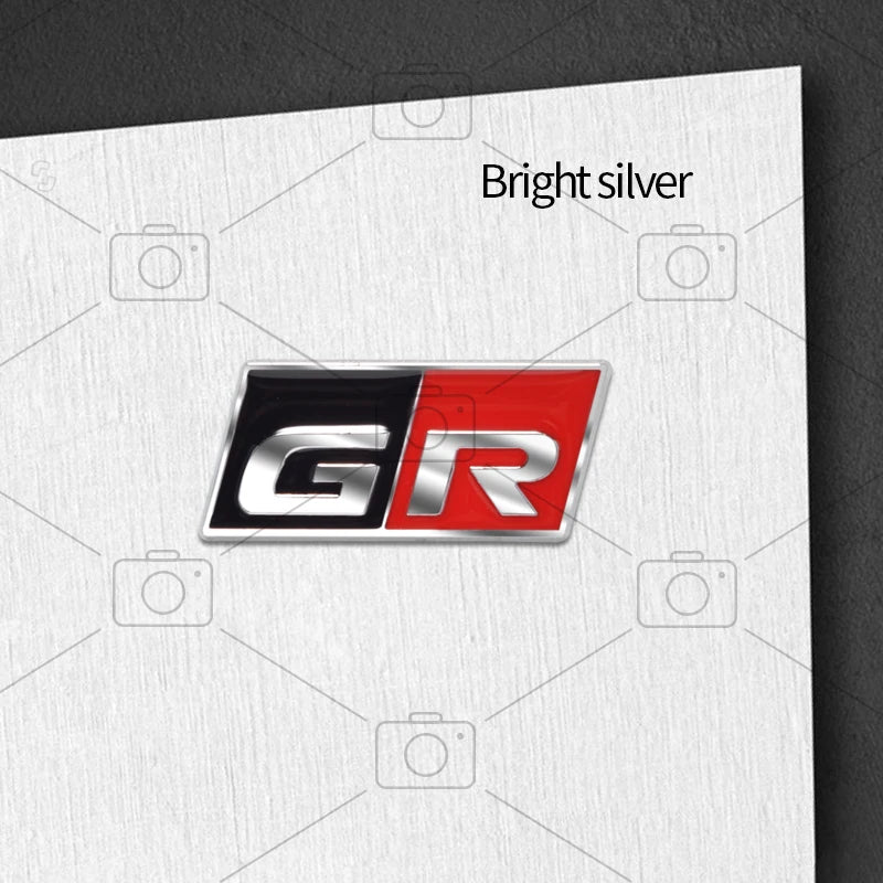 Car Metal GR Sport Logo Badge Steering Wheel Decals Styling For Corolla C-HR Camry Prado Prius Highlander FJ Cruiser Yaris RAV4