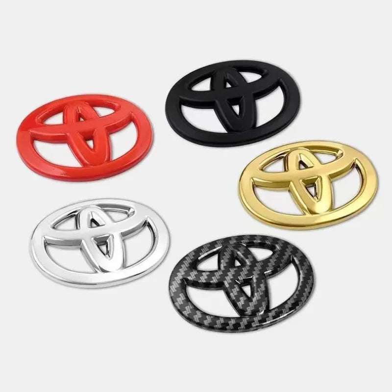 1PCS ABS Toyota Logo Car Emblem Steering Wheel Sticker For Toyota Hilux Prius Avensis Auris Verso Corolla Camry Auto Accessories