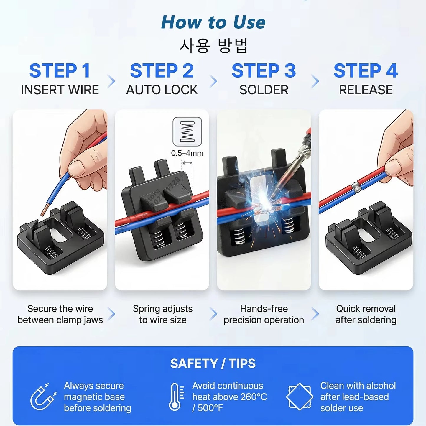 RaffordWelding Wire Fixture Adjustable Suction Bracket Soldering Table Clamp for PCB Motherboard Electronics Repair Locator Tool