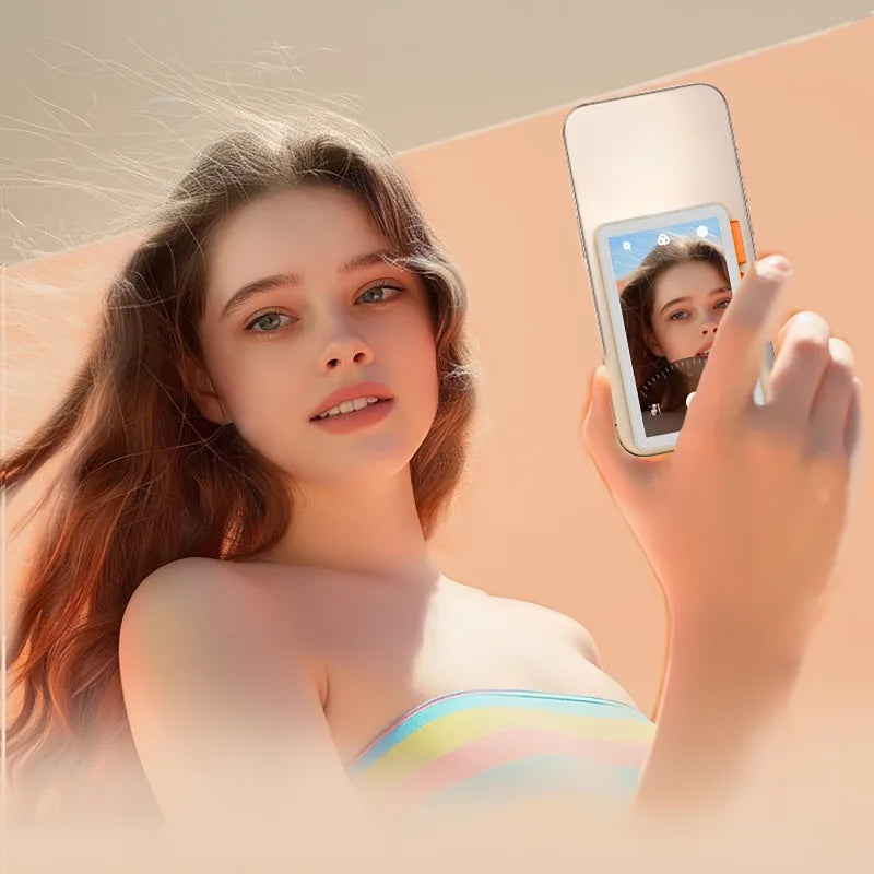 Magnetic Wireless Vlog Selfie Monitor Screen With Adjustable Focus Mobile Phone Selfie Screen Device for Smartphone Rear Camera