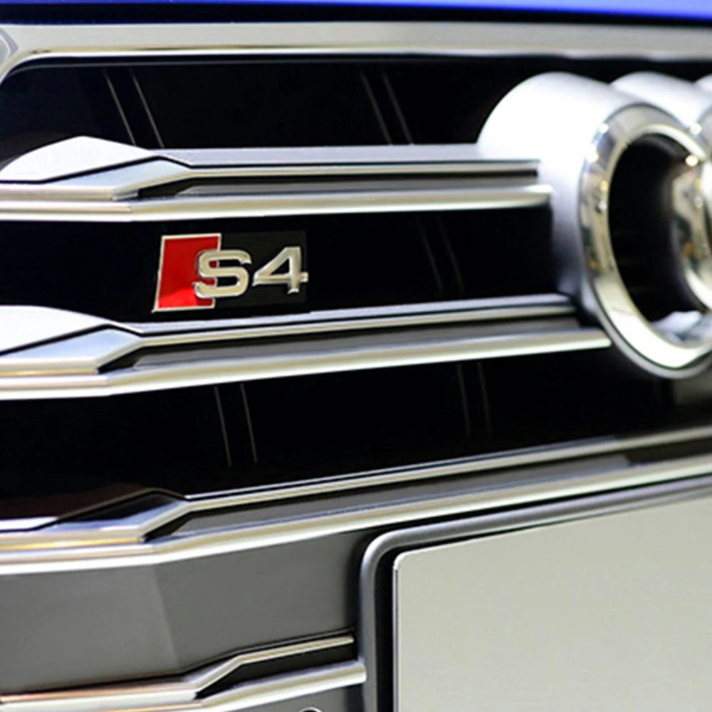 1pc ABS Car Styling Grill Front Hood Badge Grille Emblem Buckle Decoration For Audi S3 S4 S5 S6 S7 Logo Sticker Auto Accessories