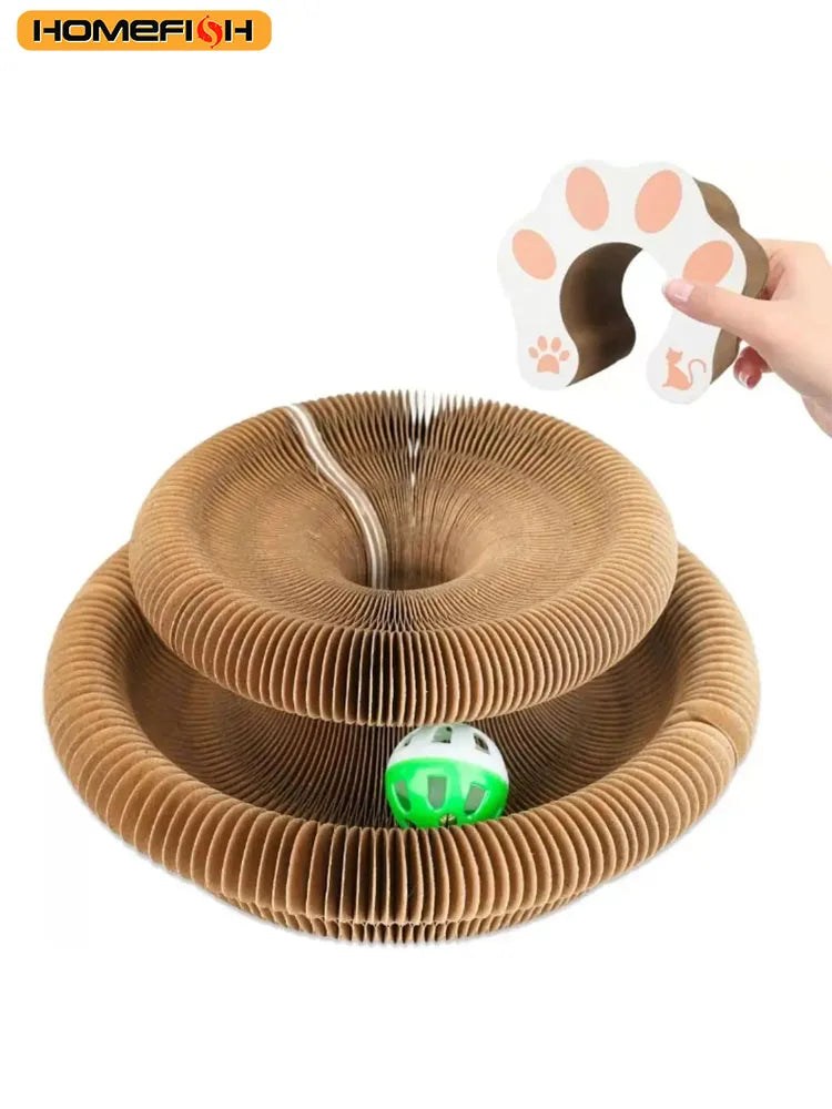 Round Corrugated Cat Scratch Board - Claw Grinding Toy – photo 2