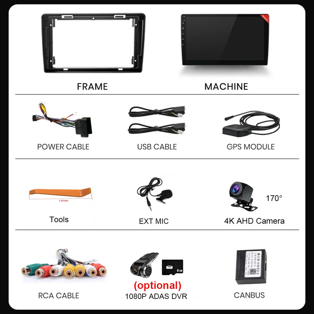 Android 16 Car Radio 4G+WIFI Carplay For Citroen Berlingo For Peugeot Partner 2008 - 2019 Navigation GPS Car Multimedia Player