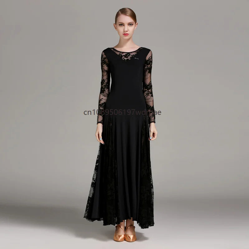Women's long-sleeve standard ballroom dress