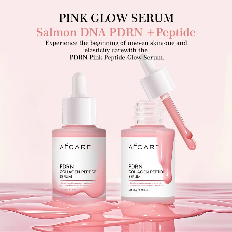 Korean Skincare Complex Peptide Acne Serum with PDRN Collagen - Pore Shrinking Melanin Fading Skin Brightening And Smoothing