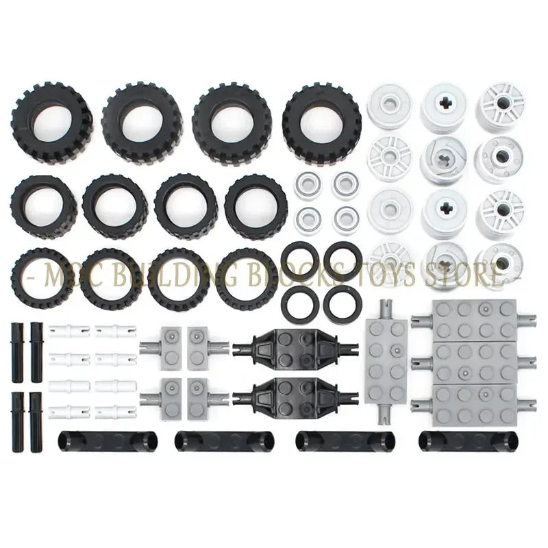 High-Tech Technical Parts Pin Beam Liftarm Axle Connector Panel Gear Car Motorcycle Building Blocks Bricks Technology Set Toys