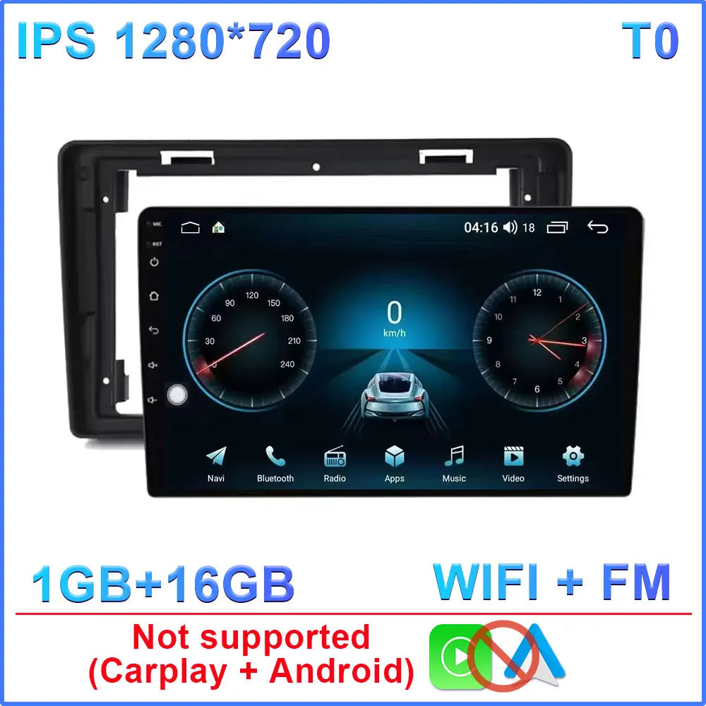 Car Stereo with Apple CarPlay & Android Auto, Compatible with Citroen C2 & C3 (2001-2010)