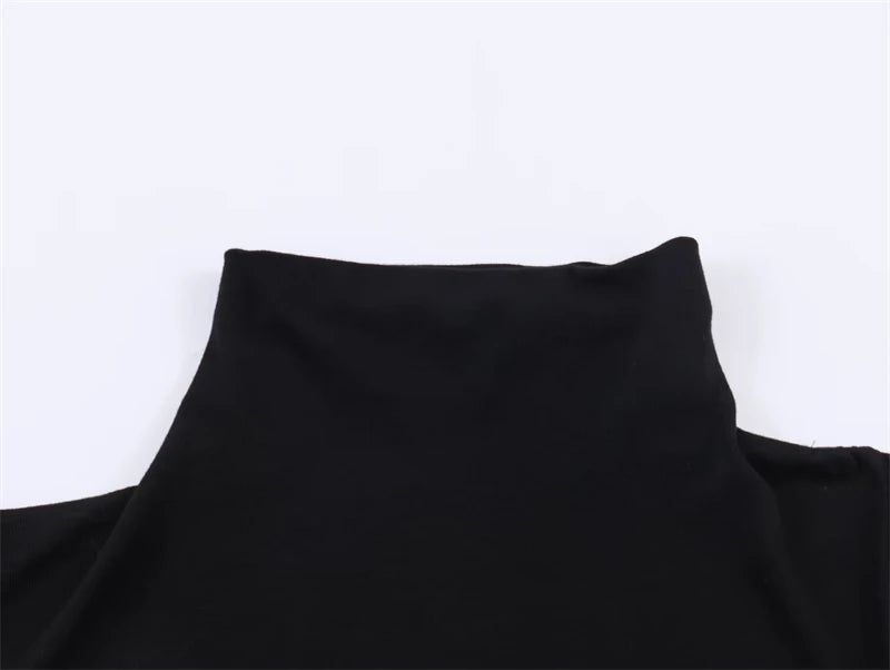 Women's Dress 2026 New Fashion Spring Summer Black Asymmetric Ruffle Dress for Women Casual Chic Personality Top